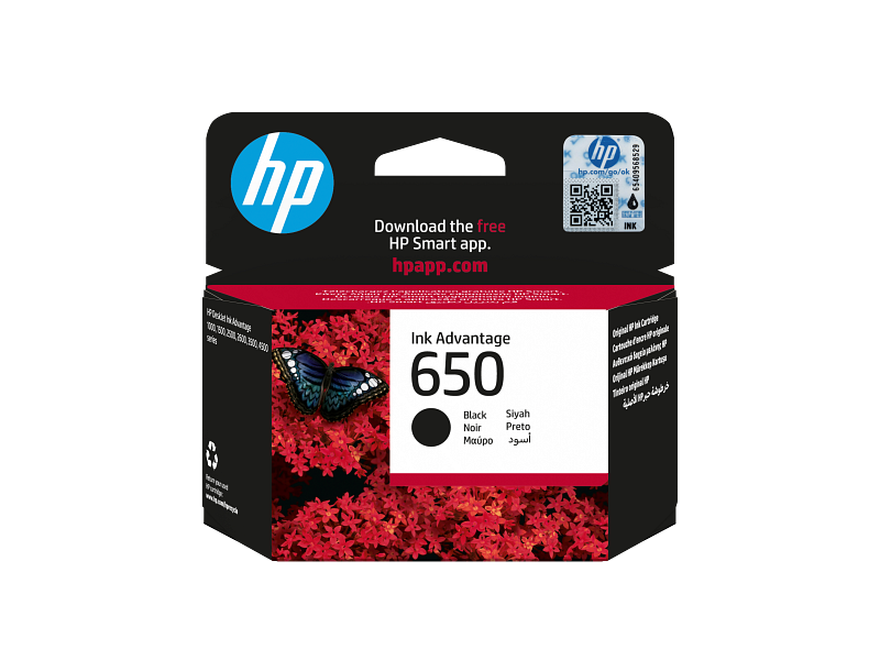 HP 650 Black Original Ink Advantage Cartridge HP 650 Black Original Ink Advantage Cartridge